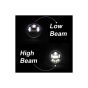 Allextreme EXN7LH2 7 Inch Full Ring Round LED Headlight with Hi/Low Beam and Angel Eye Lamp Compatible with Bullet, Harley Davidson Jeep Wrangler 75w (Pack of 2)