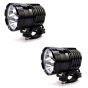 Allextreme EXAF6LP2 6 LED CREE SMD Projector Auxiliary Fog Lamp Spot Flood Beam Worklight for Cars Motorcycle and Bikes (18W, White Light, 2 PCs)