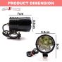 Allextreme EXAF6LP2 6 LED CREE SMD Projector Auxiliary Fog Lamp Spot Flood Beam Worklight for Cars Motorcycle and Bikes (18W, White Light, 2 PCs)