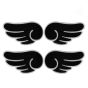 AllExtreme EXHDS4W Car Door Guard Edge Defender Crash Scratch Protector Wing Shape Rubber Trim Molding Side Sticker (Black, 4 Pcs)