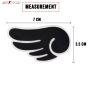 AllExtreme EXHDS4W Car Door Guard Edge Defender Crash Scratch Protector Wing Shape Rubber Trim Molding Side Sticker (Black, 4 Pcs)