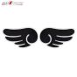 AllExtreme EXHDS4W Car Door Guard Edge Defender Crash Scratch Protector Wing Shape Rubber Trim Molding Side Sticker (Black, 4 Pcs)