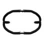 AllExtreme EXDBLKG1 Heavy Duty Leg Guard Diamond Front Bike Safety Crash Bar with Rope Compatible for BS3 BS4 and BS6 Model Royal Enfield Bullet 350cc & 500cc Black
