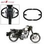 AllExtreme EXDBLKG1 Heavy Duty Leg Guard Diamond Front Bike Safety Crash Bar with Rope Compatible for BS3 BS4 and BS6 Model Royal Enfield Bullet 350cc & 500cc Black