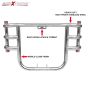AllExtreme Steel Leg Guard Bike Safety Front Crash Bar Heavy Duty for Motorcycle Compatible with BS3 & BS4 Model Bullet 350cc & 500cc (Chrome)