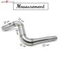 Allextreme EXBPKTM Stainless Steel Motorcycle Exhaust Middle Muffler Bend Pipe for KTM Duke 125/ Duke 200/ Duke 250/ Duke 390 (KTM Duke-200/Duke-390)