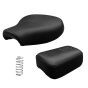 Allextreme Motorcycle Seat Cover PU Leather Anti Skid Split Water-Resistant Bike Cushion Compatible with Classic 350 & 500cc (Black, Model-7)