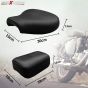 Allextreme Motorcycle Seat Cover PU Leather Anti Skid Split Water-Resistant Bike Cushion Compatible with Classic 350 & 500cc (Black, Model-7)