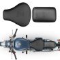 Allextreme Motorcycle Seat Cover PU Leather Anti Skid Split Water-Resistant Bike Cushion Compatible with Classic 350 & 500cc (Black, Model-7)