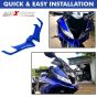 AllExtreme EXSGAW1 Motorcycle Front Fairing Aerodynamic Winglet 2.0 for R15 V3 (Blue)