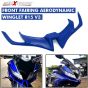 AllExtreme EXSGAW1 Motorcycle Front Fairing Aerodynamic Winglet 2.0 for R15 V3 (Blue)