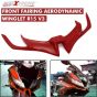 AllExtreme EXSGAR1 Motorcycle Front Fairing Aerodynamic Winglet 2.0 for R15 V3 (Red)