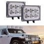 Allextreme EX6LDD2 18W 6 LED 5D Fog Light Water Resistant Spot Beam DRL Lamp for Bikes, Cars, SUVs & Motorcycles (2 Pcs, 18W, White)