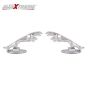 AllExtreme EXCJEL2 Jaguar Style Bike Styling Front Mudguard Ornament Sign Emblem Logo with Chrome Finishing for Motorcycles & Bikes (Chrome, 2 PCS)