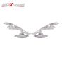 AllExtreme EXCJEL2 Jaguar Style Bike Styling Front Mudguard Ornament Sign Emblem Logo with Chrome Finishing for Motorcycles & Bikes (Chrome, 2 PCS)