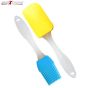 AllExtreme Heat Resistant Antibacterial Silicone Spatula and Basting/Pastry Brush for Kitchen (Random Color, Set of 2)