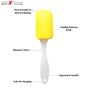 AllExtreme Heat Resistant Antibacterial Silicone Spatula and Basting/Pastry Brush for Kitchen (Random Color, Set of 2)