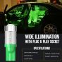 Allextreme EXT10SM Universal T10 LED Parking Light 10 SMD Super Bright Interior Pilot License Plate Dome Indicator Lamp Bulb for Car Bike and Motorcycle (3W, Green, 2 PCS)