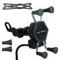 Allextreme AEXL1PH Universal Mobile Mount Cell Phone Holder 360 Rotation Bike Mobile Charger for Motorcycles & Bikes (Black)