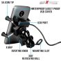 Allextreme AEXL1PH Universal Mobile Mount Cell Phone Holder 360 Rotation Bike Mobile Charger for Motorcycles & Bikes (Black)