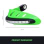 AllExtreme EXHP44G 7/8" 22mm Motorcycle Hand Guard with LED Light Universal Bike Handle Protector Shield Handlebar Protection Gear (Green)