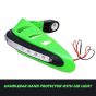 AllExtreme EXHP44G 7/8" 22mm Motorcycle Hand Guard with LED Light Universal Bike Handle Protector Shield Handlebar Protection Gear (Green)