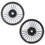 AllExtreme SST4D6CD 19" Front & 18" Rear Disc Tire Alloy Wheel Heavy Duty High Durability Compatible with Bullet Classic Single Disc (2 Pcs)