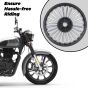 AllExtreme SST4D6CD 19" Front & 18" Rear Disc Tire Alloy Wheel Heavy Duty High Durability Compatible with Bullet Classic Single Disc (2 Pcs)