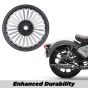 AllExtreme SST4D6CD 19" Front & 18" Rear Disc Tire Alloy Wheel Heavy Duty High Durability Compatible with Bullet Classic Single Disc (2 Pcs)