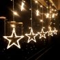 Allextreme Curtain String Lights, LED String Star Lights, LED Star Fairy Lights for Wedding, Bedroom, Christmas, Party, Bed Canopy, Garden, Patio, Outdoor Indoor