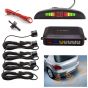 AllExtreme EIX-698 Car Reverse Parking Sensor Device with LED Display & Warning Buzzer, 12V DC 4-Channel Backup Auto Radar Detector Kit (Black)