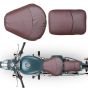 Allextreme PU Leather Seat Cover with Anti Skid Split Cushion Reinforced Stitching Dust Water Resistant for 350cc & 500cc Bullet Classic Models (Brown)