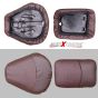 Allextreme PU Leather Seat Cover with Anti Skid Split Cushion Reinforced Stitching Dust Water Resistant for 350cc & 500cc Bullet Classic Models (Brown)