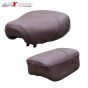 Allextreme PU Leather Seat Cover with Anti Skid Split Cushion Reinforced Stitching Dust Water Resistant for 350cc & 500cc Bullet Classic Models (Brown)