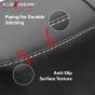 Allextreme PU Leather Bike Seat Cover with Cushioning Anti-Slip Water-Resistant Shock Absorbent & Brand Name Design for Royal Enfield Classic 350cc