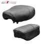 Allextreme PU Leather Bike Seat Cover with Cushioning Anti-Slip Water-Resistant Shock Absorbent & Brand Name Design for Royal Enfield Classic 350cc