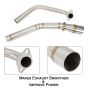 AllExtreme EXMER15 Motorcycle Silencer Bend Pipe Compatible for Yamaha R15 V3 Stainless Steel Exhaust Muffler (Silver)