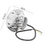 Allextreme 10W High Intensity Led Projector Lamp Stylish Dual Ring COB LED Headlight with Hi/Low Beam and Flasher Function for All Bikes (Blue & Red, 2 Pcs)
