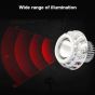 Allextreme 10W High Intensity Led Projector Lamp Stylish Dual Ring COB LED Headlight with Hi/Low Beam and Flasher Function for All Bikes (Blue & Red, 2 Pcs)