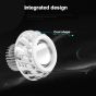 Allextreme 10W High Intensity Led Projector Lamp Stylish Dual Ring COB LED Headlight with Hi/Low Beam and Flasher Function for All Bikes (Red & Blue, 2 Pcs)