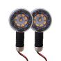 Allextreme EXTS2Y Universal Turn Signal Indicator Light Front/Rear Round Blinker Bulb for Motorcycles (Yellow, 2 Pcs)