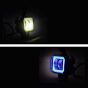 Allextreme EXHM2B 2.5 Inch Square White Fog Light with Halo Angel Eye Ring for Bike Motorcycle Car and Off Road SUV (20W, Blue, Pack of 2)
