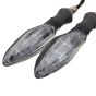 Allextreme EXTA02W Universal Turn Signal Indicator Light Front/Rear Round Blinker Bulb For Motorcycles (White, 2 Pcs)