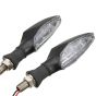 Allextreme EXTA02W Universal Turn Signal Indicator Light Front/Rear Round Blinker Bulb For Motorcycles (White, 2 Pcs)