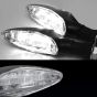 Allextreme EXTA02W Universal Turn Signal Indicator Light Front/Rear Round Blinker Bulb For Motorcycles (White, 2 Pcs)