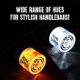 Allextreme EXBTI2BP Motorcycle Turn Signal LED Light Indicator Colorful Blinker Bike 7/8" Handle Bar End Plug Cap DRL Lamp (2 Pcs, Orange & White)