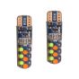 Allextreme EXT102M Universal T10 LED Parking Light Super Bright Interior Pilot License Plate Dome Indicator Lamp Bulb for Car Bike and Motorcycle (1W, Multicolor, 2 PCS)
