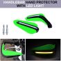 Allextreme EXHB22G 7/8" 22mm Motorcycle Hand Guard with LED Light Universal Bike Handle Protector Shield Handlebar Protection Gear (Green)