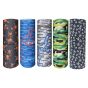 Allextreme AEBAN05 Unisex Seamless Bandana Multi Wear Headband Face Mask Cover for Dust & Wind Protection, Bike Riding & Outdoor Sports (5 Pcs, Random Colour & Design)