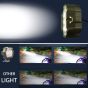 Allextreme EX6LMW1 Waterproof 6 LED White Fog Light With Strobe Feature Heavy Duty Work Lamp for Motorcycle Bike Car and SUV (18W, White, 1 Pc)